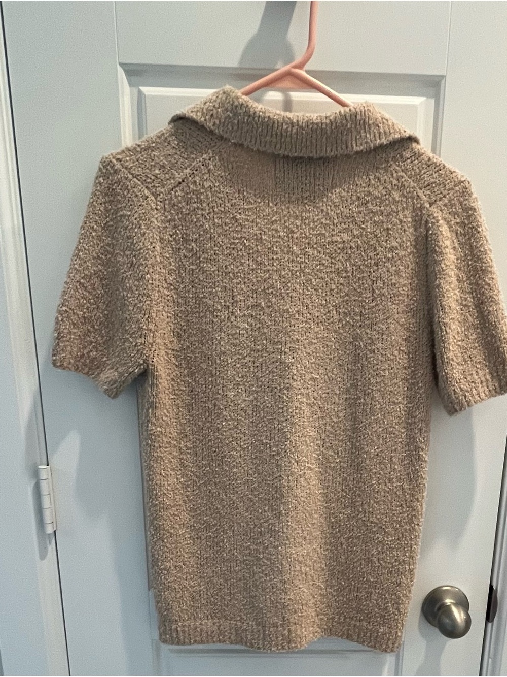 St. Bernard Beige Short-Sleeve Polo Top with Blue & Orange Trim - Picture 3 of 7
